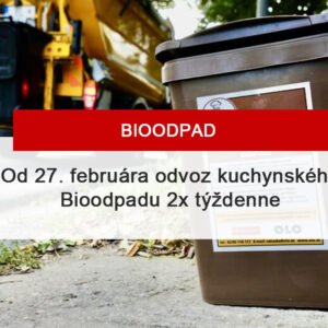 Zber kuchynského bioodpadu bude od 1. marca prebiehať 2x do týždňa