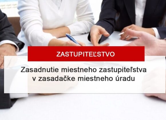 Pozvánka na miestne zastupiteľstvo 15.10.2024