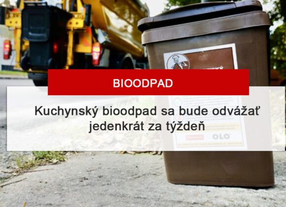 Kuchynský bioodpad sa od 4.11. odváža raz za 7 dní